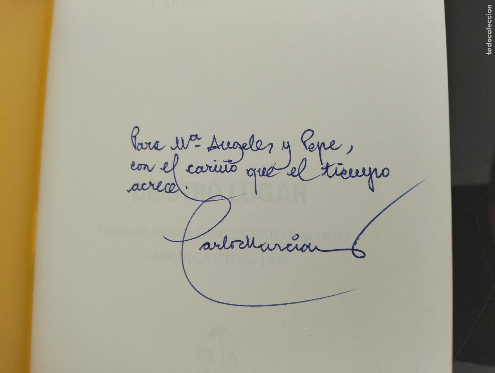 Libros de segunda mano: Poesia. Dedicado. Carlos Murciano, De Otro Lugar, Madrid, 1995, VISITA MI CATALOGO