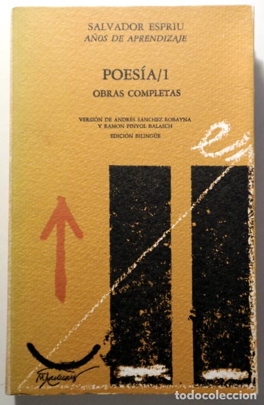 Gebrauchte B&uuml;cher: ESPRIU, Salvador - POES&Iacute;A / 1 - Barcelona 1980 - Edici&oacute;n biling&uuml;e - 1&ordf; edici&oacute;n en espa&ntilde;ol