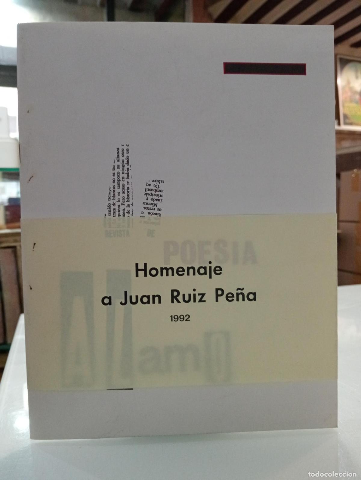 Libros de segunda mano: &Aacute;lamo. Revista de poes&iacute;a. N&uacute;mero homenaje a Juan Ruiz Pe&ntilde;a -