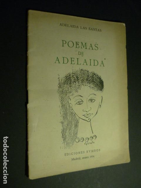 Libros de segunda mano: POEMAS DE ADELAIDA ADELAIDA LAS SANTAS EDICIONES RVMBOS MADRID 1954