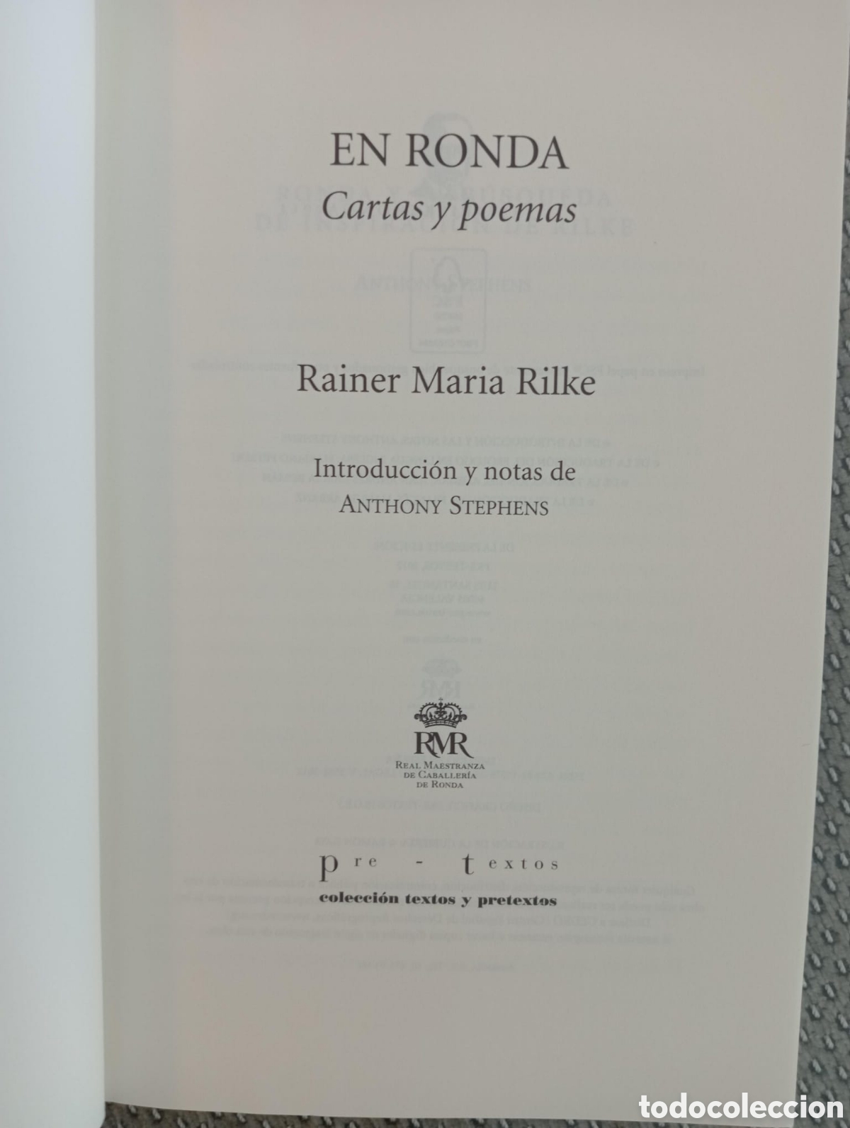 Libros de segunda mano: En Ronda. Cartas y poemas / Rainer Mar&iacute;a Rilke
