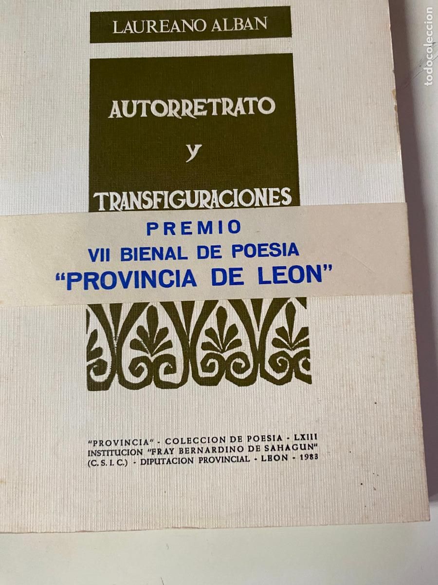 Libros de segunda mano: Autorretrato y transfiguraciones,- Laureano Alban.-Inst. Fray Bernardino de sahagun.- 1983,