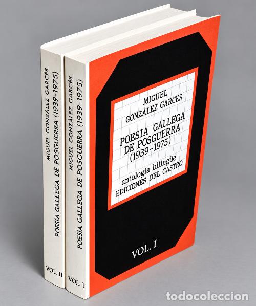Libros de segunda mano: �F74 - POESIA GALLEGA DE POSGUERRA [1939-1975]. [2 TOMOS]. ANTOLOGIA BILING&Uuml;E. GALICIA.