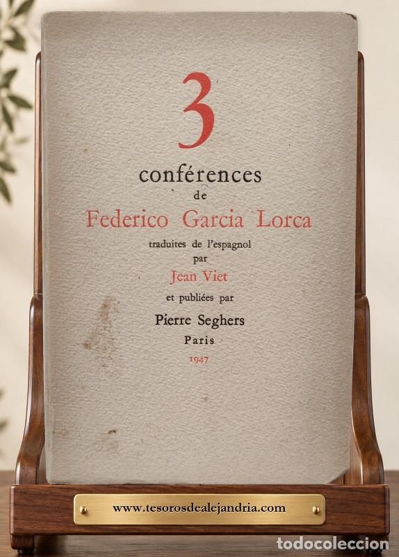 Libros de segunda mano: 3 CONFERENCES DE FEDERICO GARCIA LORCA - Federico Garc&iacute;a Lorca - Pierre Seghers - Par&iacute;s 1947, 1&ordf; ed.
