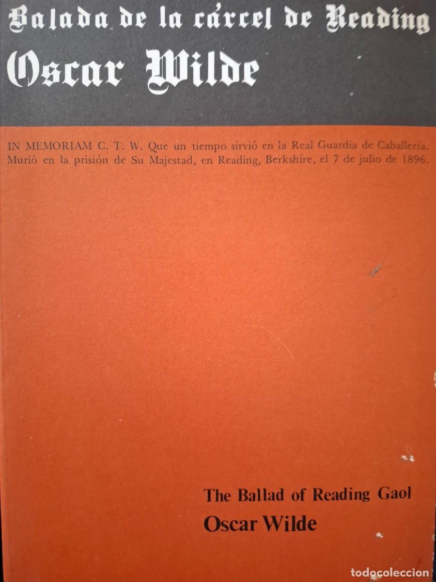 Libri di seconda mano: balada de la c&aacute;rcel de Reading &Oacute;scar Wilde