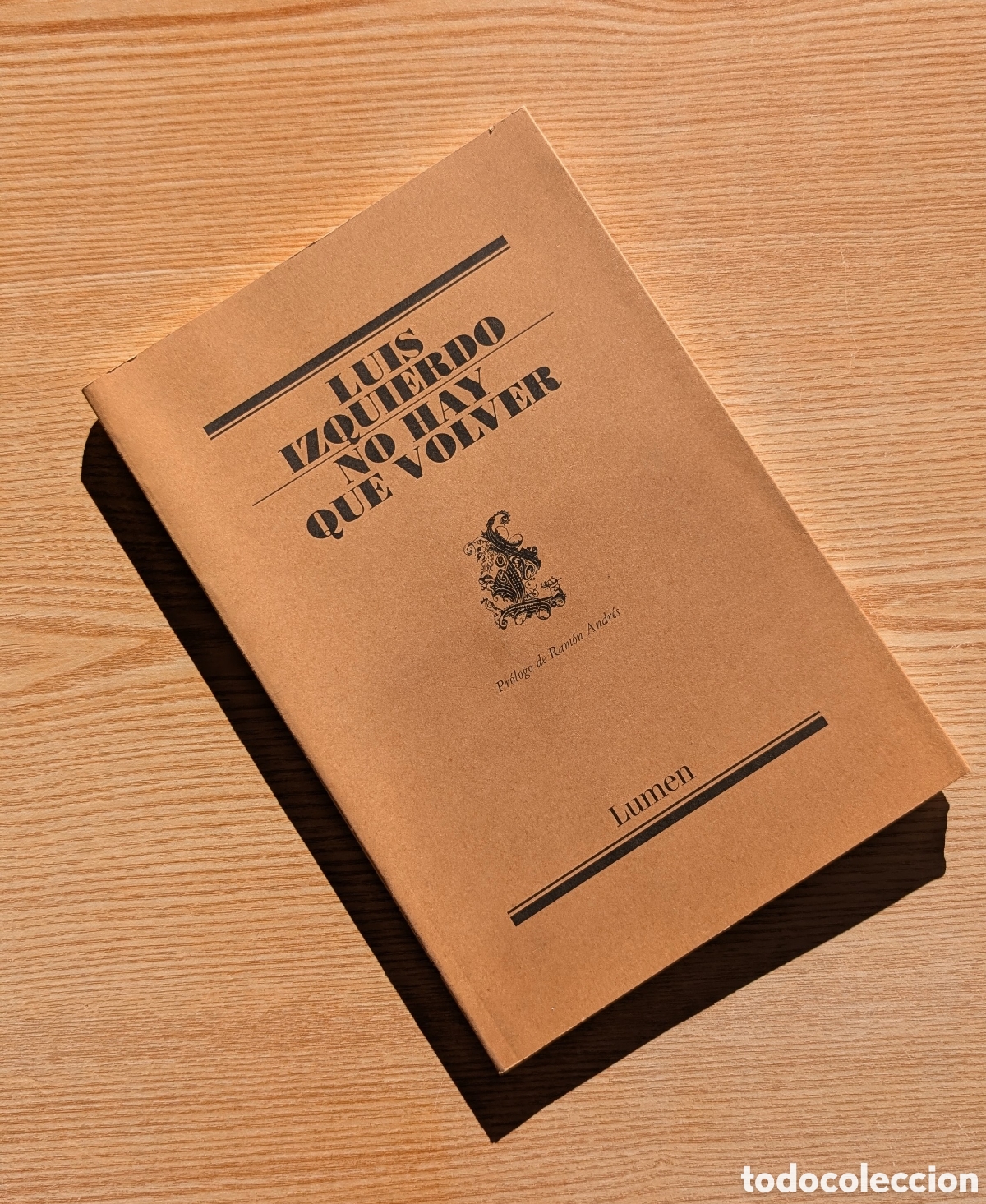 Libros de segunda mano: Primera edici&oacute;n. LUIS IZQUIERDO &mdash; NO HAY QUE VOLVER Pr&oacute;logo de Ram&oacute;n Andr&eacute;s &middot; Lumen, 2003