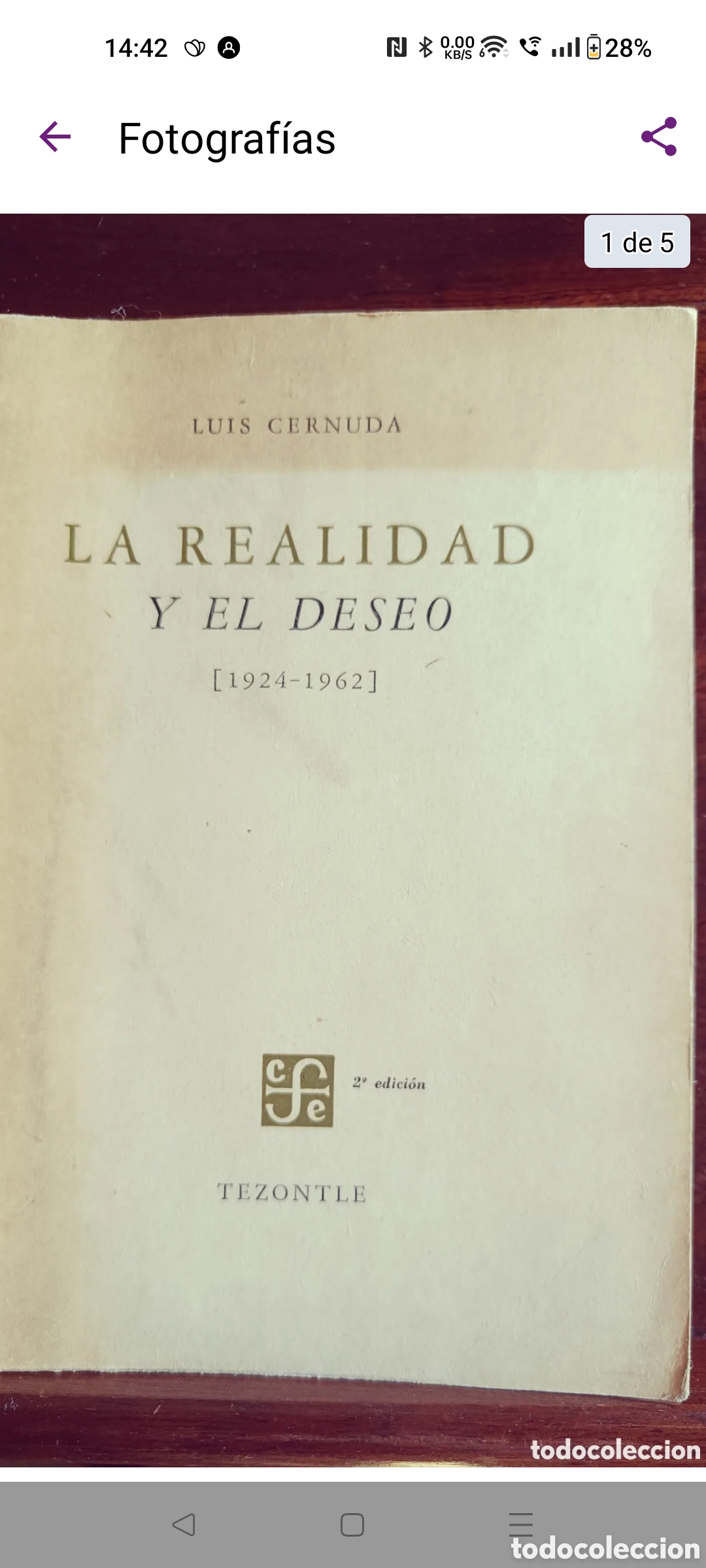 Libros de segunda mano: La realidad y el deseo.LUIS CERNUDA