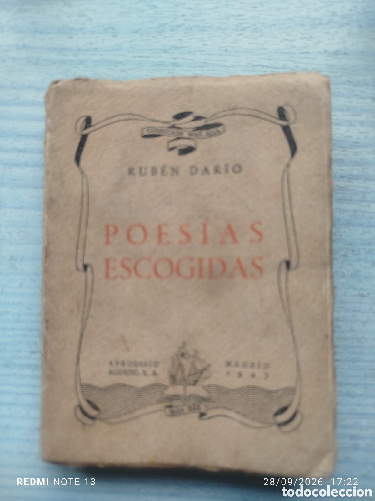 Libros de segunda mano: Poes&iacute;as escogidas Rub&eacute;n Dar&iacute;o 1945