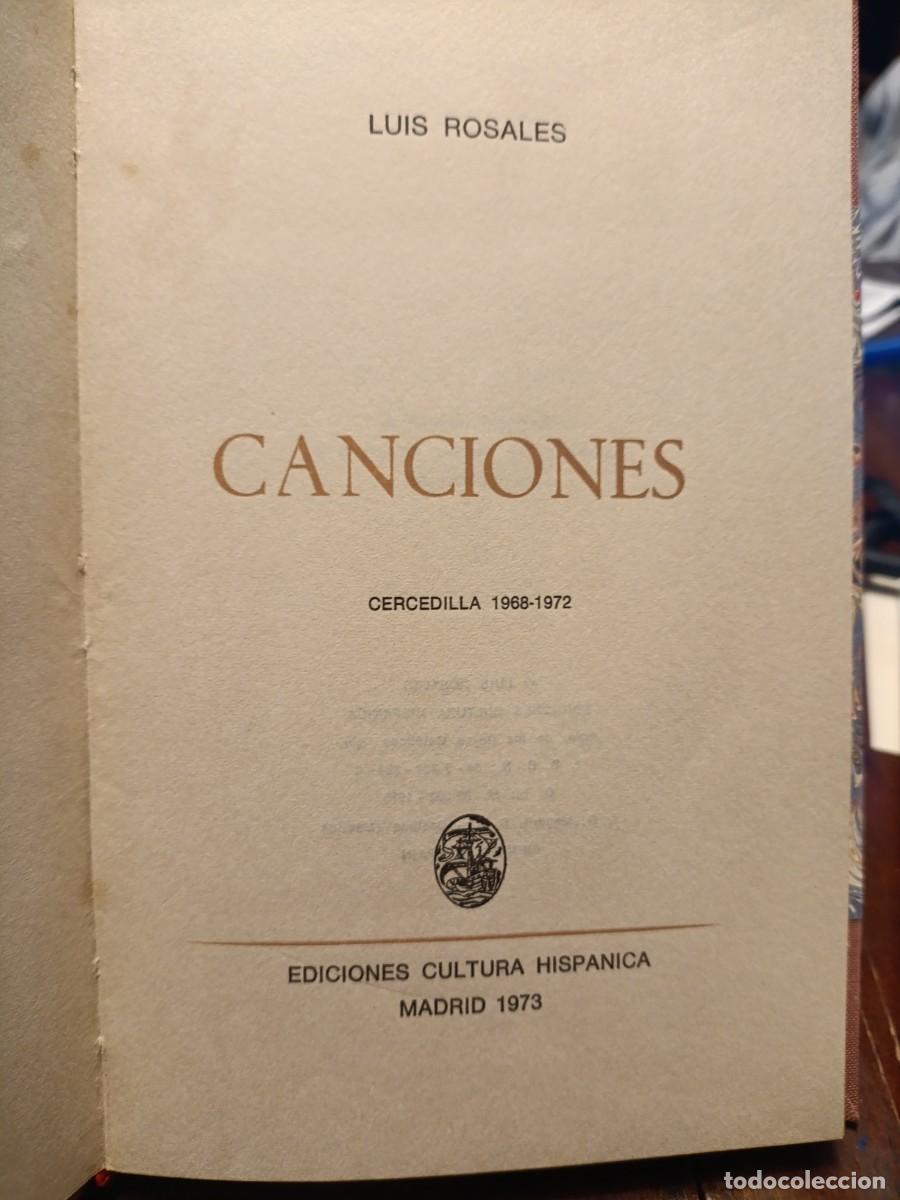 Libros de segunda mano: LUIS ROSALES. CANCIONES. 1973 - Foto 3