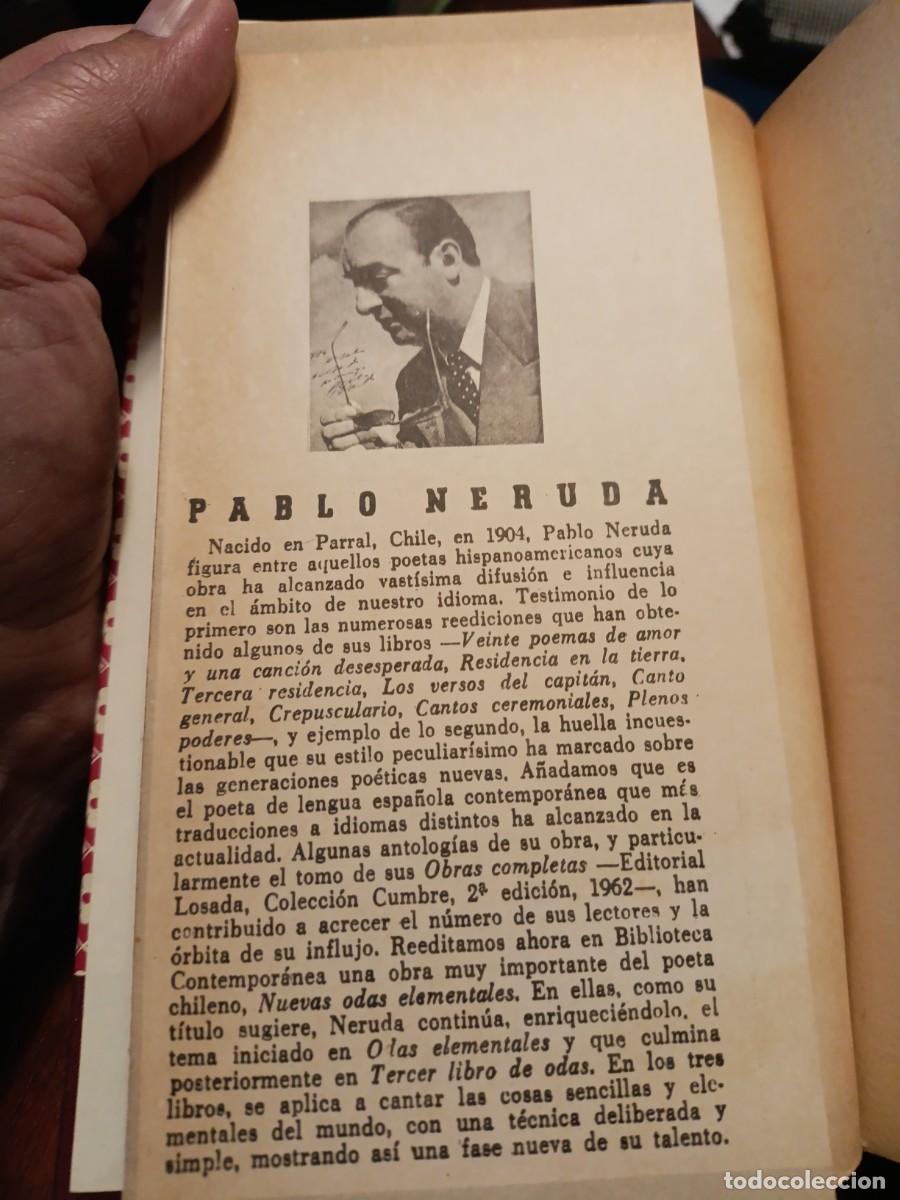 Libros de segunda mano: NUEVAS ODAS ELEMENTALES. PABLO NERUDA. 1963 - Foto 4