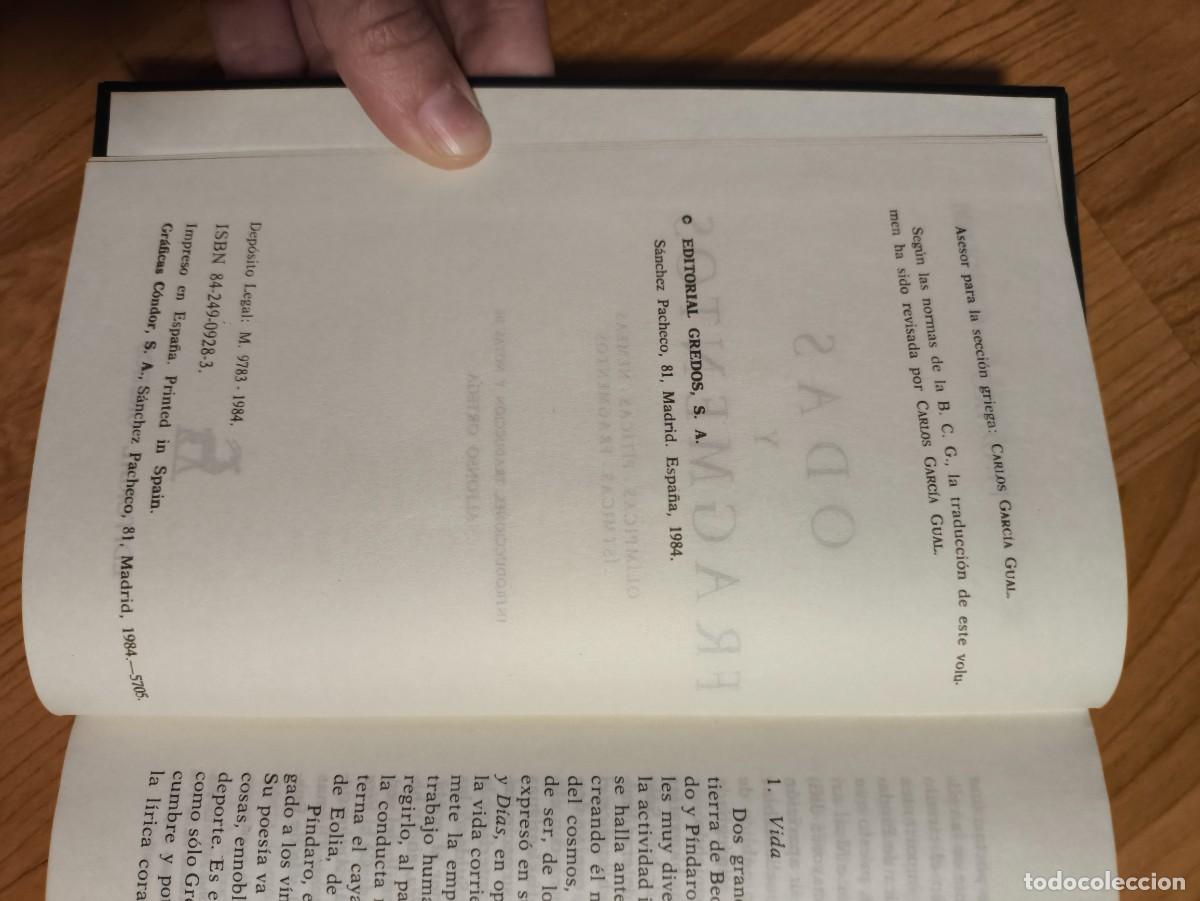 Libros de segunda mano: Odas y fragmentos - P&iacute;ndaro - Foto 5
