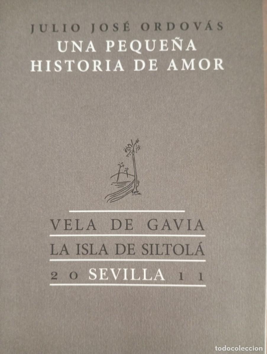 Libros de segunda mano: UNA PEQUE&Ntilde;A HISTORIA DE AMOR, JULIO JOS&Eacute; ORDOV&Aacute;S, VELA DE GAVIA, 2011