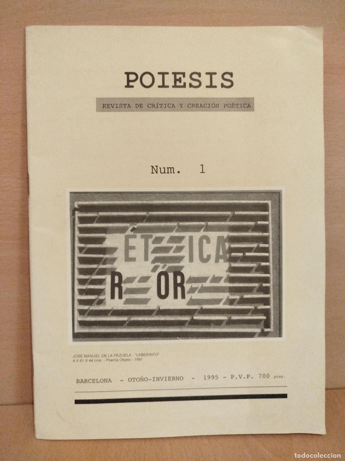 Libros de segunda mano: Poiesis. Revista de cr&iacute;tica y creaci&oacute;n po&eacute;tica, N&ordm;1 -
