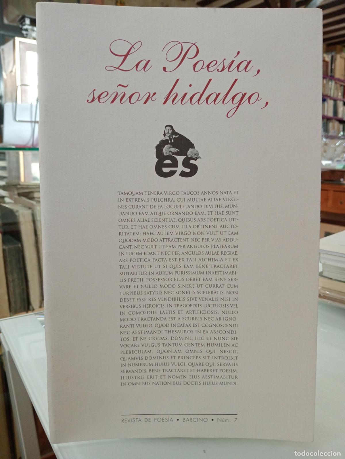 Libros de segunda mano: La poes&iacute;a, se&ntilde;or hidalgo. Revista Literaria Cuatrimestral. N&ordm;7 -