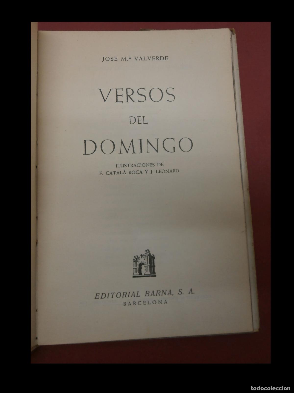 Libros de segunda mano: Versos del domingo. Jose Maria Valverde - Foto 6