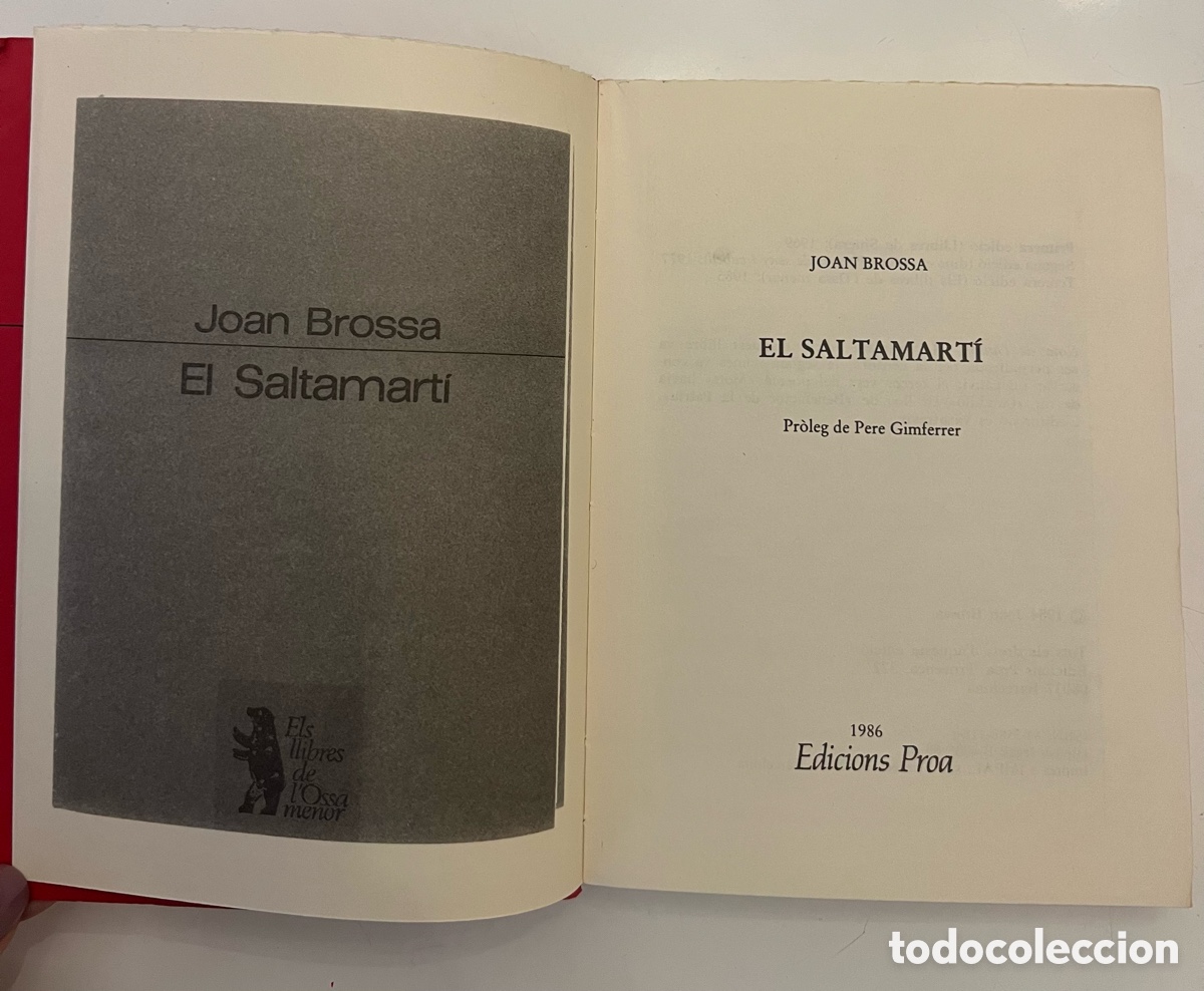 Libros de segunda mano: Libro Joan Brossa - El Saltamart&iacute; - Foto 2