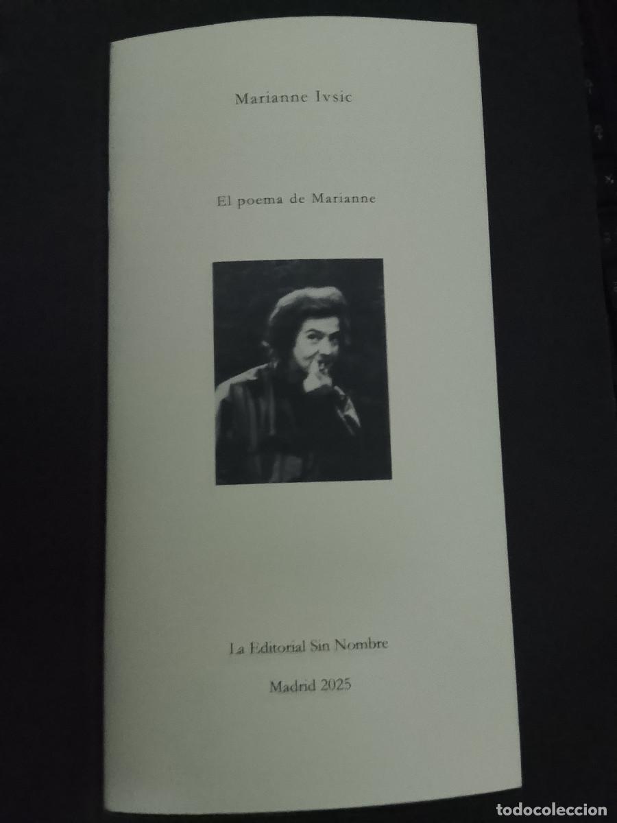 Libros de segunda mano: Marianne Ivsic: El poema de Marianne (La Editorial Sin Nombre. 2025)