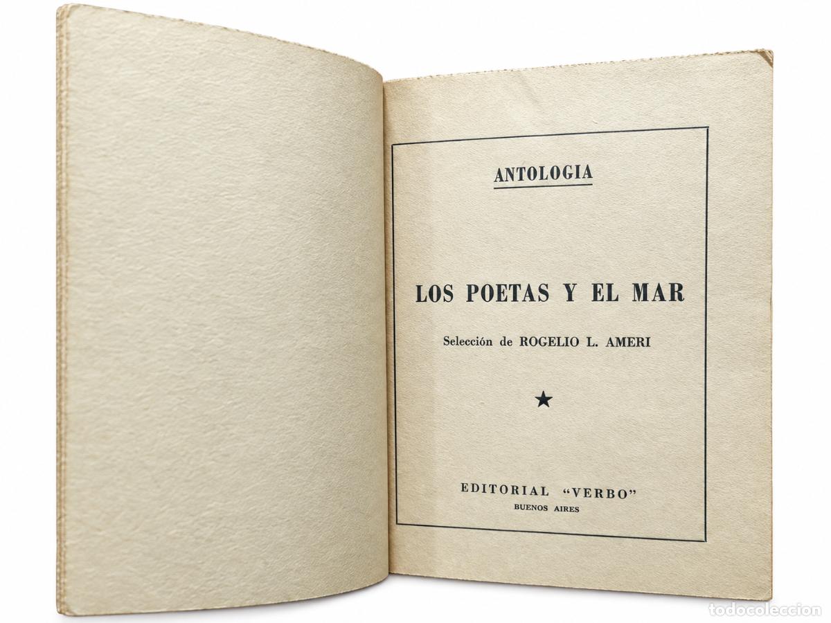 Libros de segunda mano: ROGELIO L. AMERI &ndash; LOS POETAS Y EL MAR &ndash; EDITORIAL VERBO - Foto 2