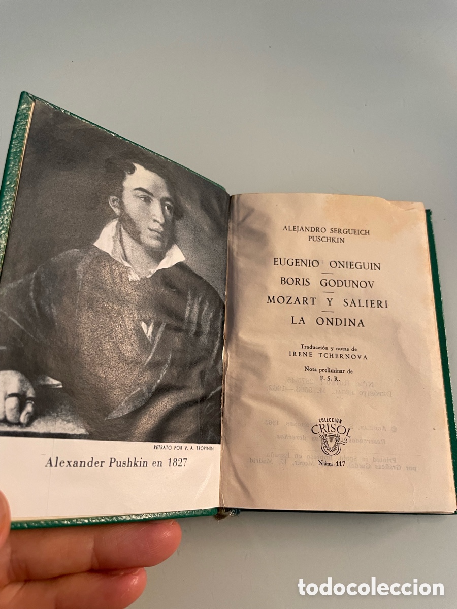 Libros de segunda mano: Poes&iacute;a y teatro. Alejandro Sergueich Puschkin. Aguilar crisol n&uacute;mero 117. Tercera Edici&oacute;n 1962