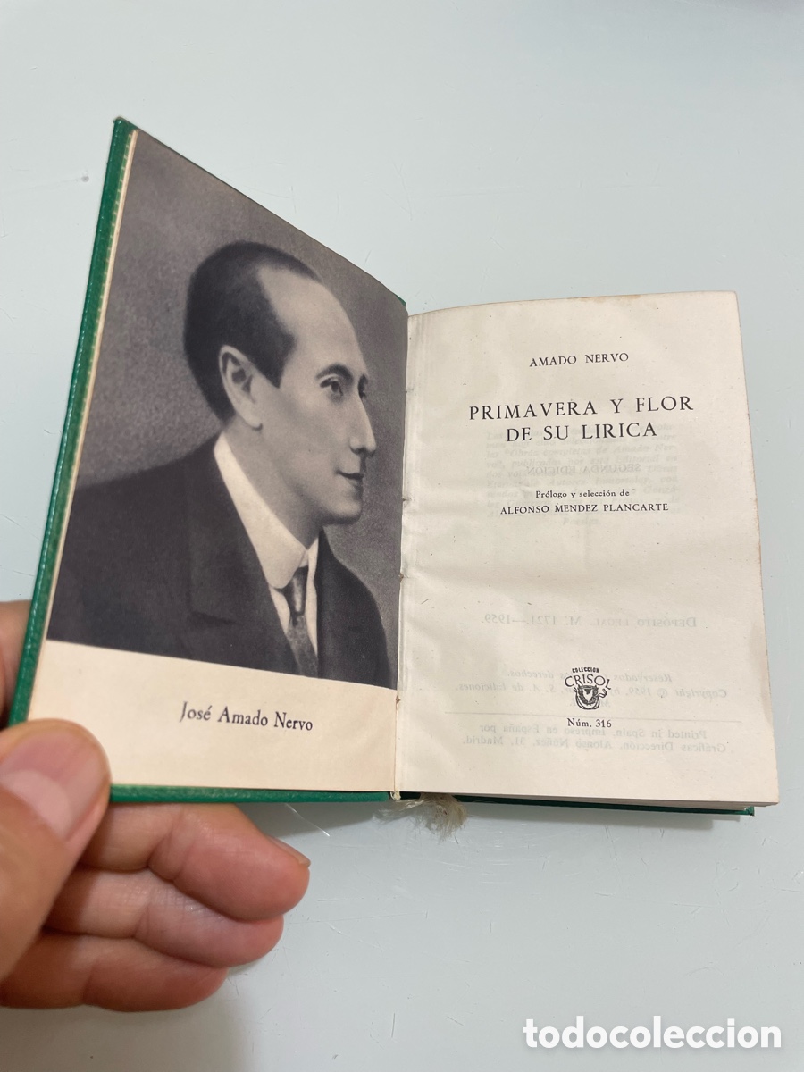 Libros de segunda mano: Primavera y flor de su l&iacute;rica. Amado Nervo. Aguilar Crisol 316, 2&ordf; ed. 1959