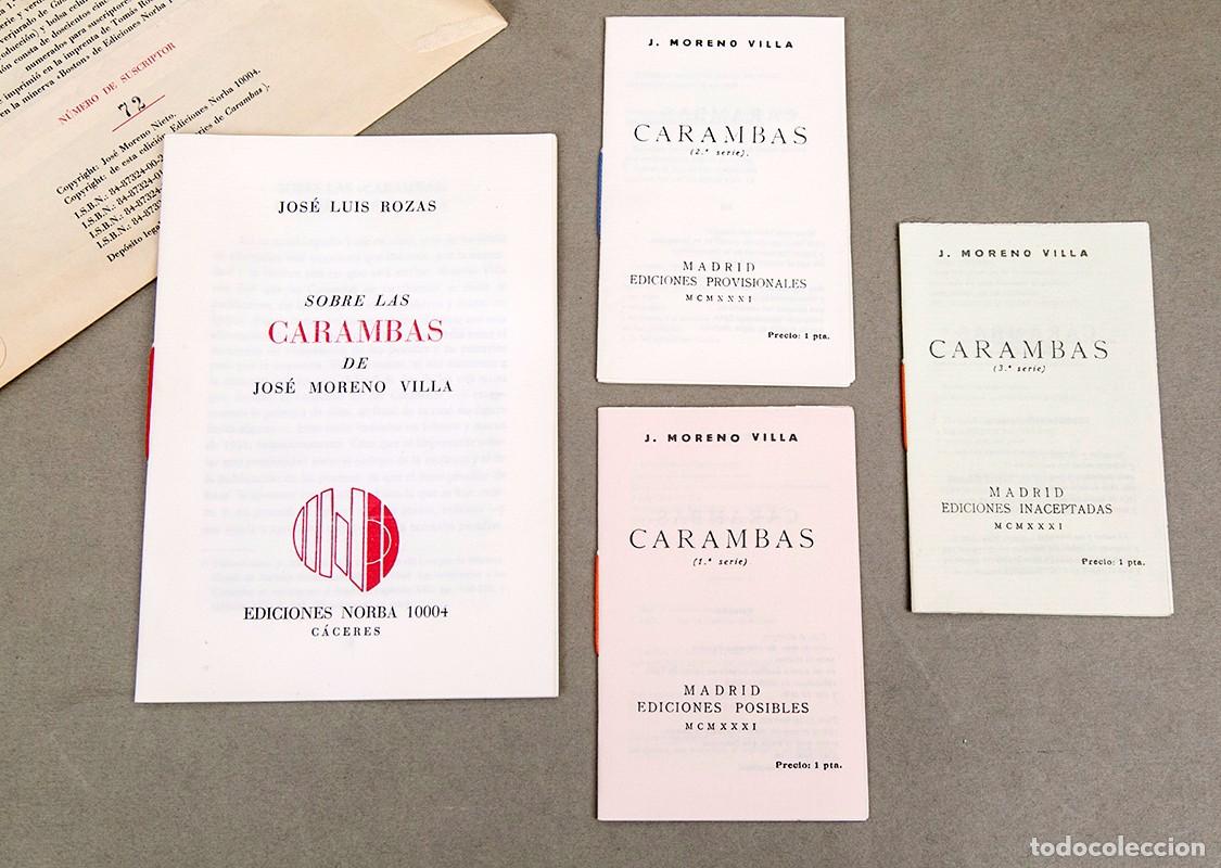 Livres d'occasion: CARAMBAS - JOS&Eacute; MORENO VILLA - FACS&Iacute;MIL 1989 - 250 EJEMPLARES NUMERADOS