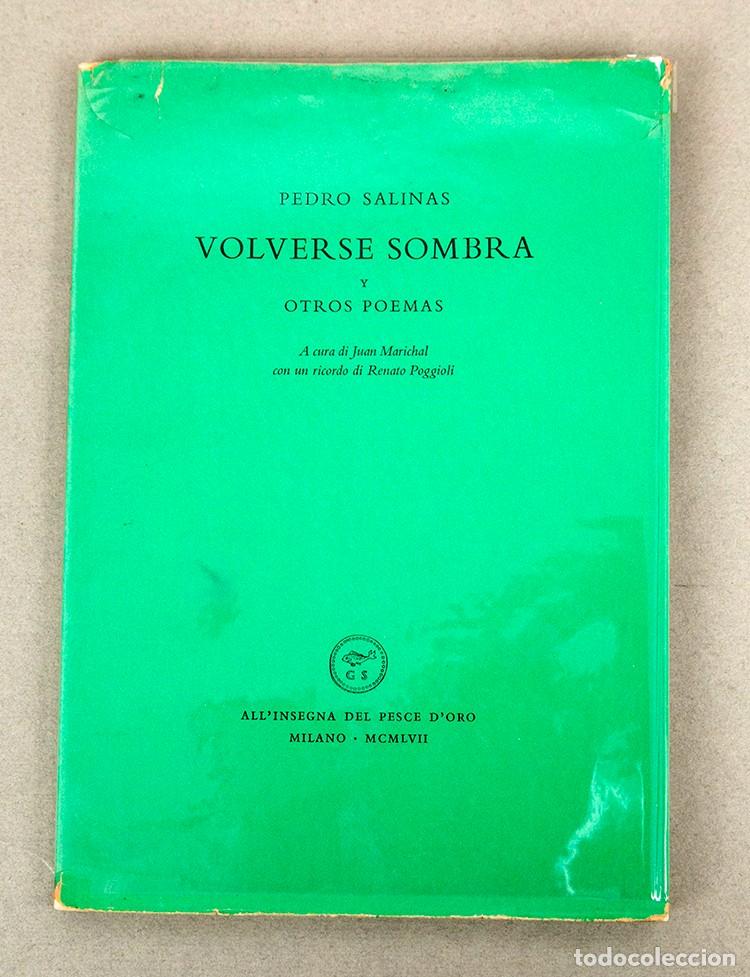 Livres d'occasion: PEDRO SALINAS - VOLVERSE SOMBRA - 1957