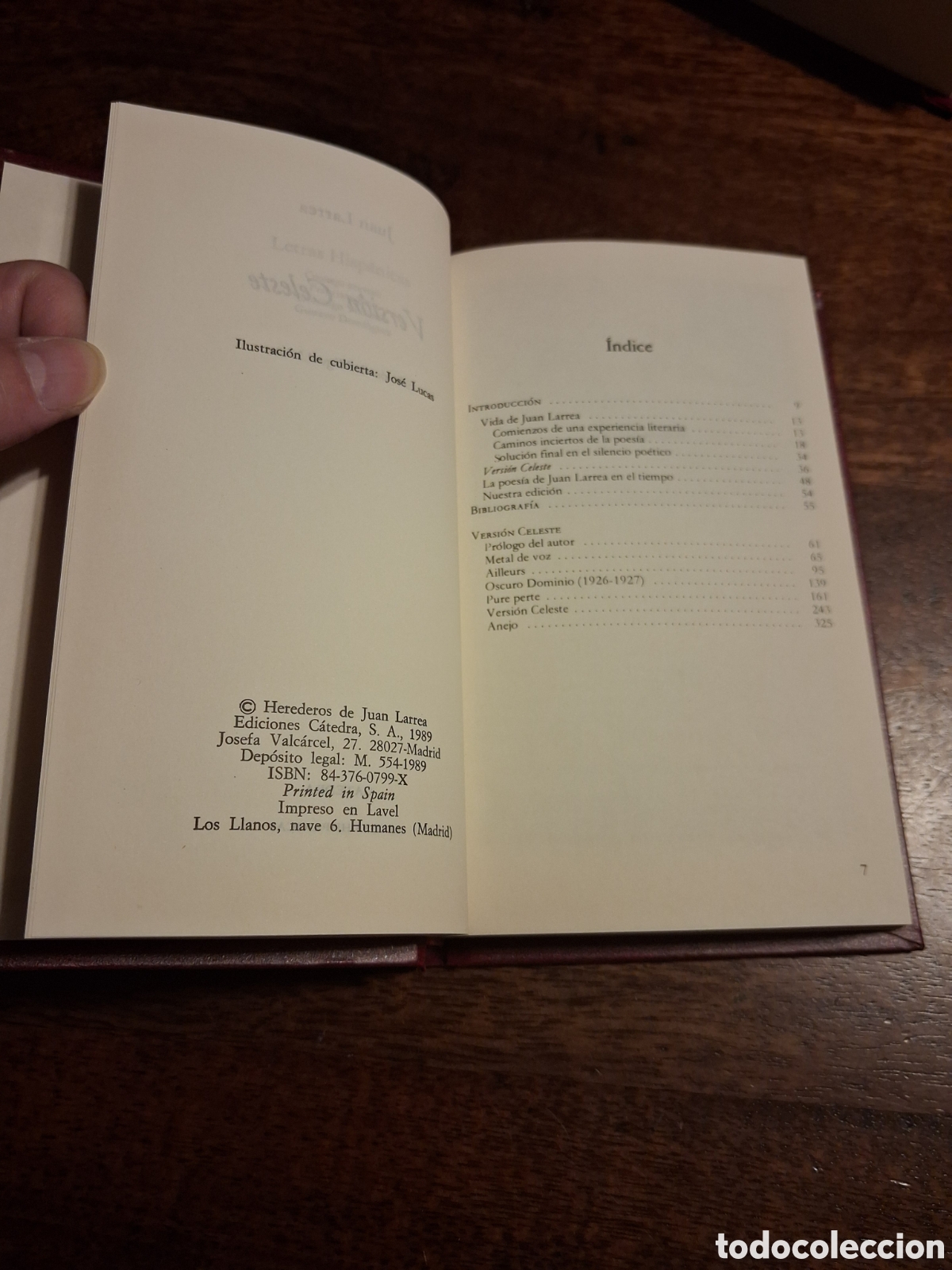 Libros de segunda mano: Versi&oacute;n Celeste, Juan Larrea - Foto 3