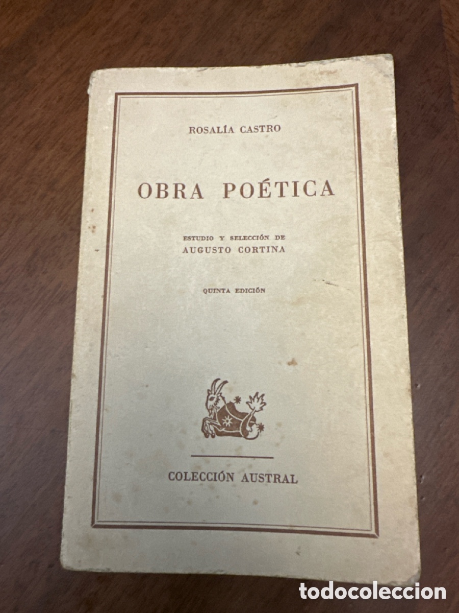 Gebrauchte B&uuml;cher: OBRA PO&Eacute;TICA - ROSALIA DE CASTRO. COLECCION AUSTRAL ESPASA CALPE N&ordm; 243.