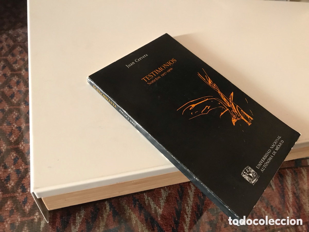 Second hand books: Testimonios. Sonetos 1957-1986. Juan Cervera. Universidad de M&eacute;xico.