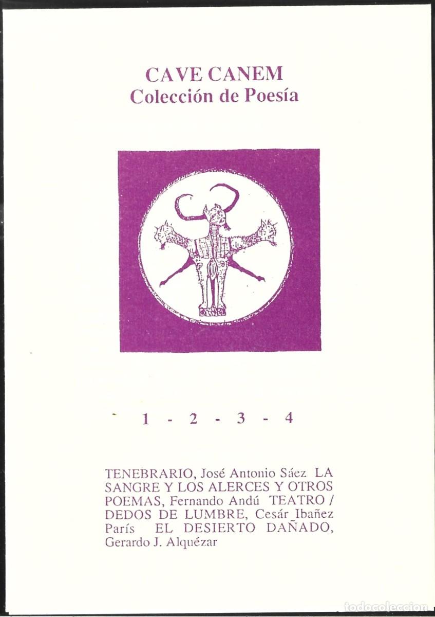 Libri di seconda mano: CAVE CANEM. Colecci&oacute;n de Poes&iacute;a. (Pliego con una selecci&oacute;n de los libros de la colecci&oacute;n. 1990)