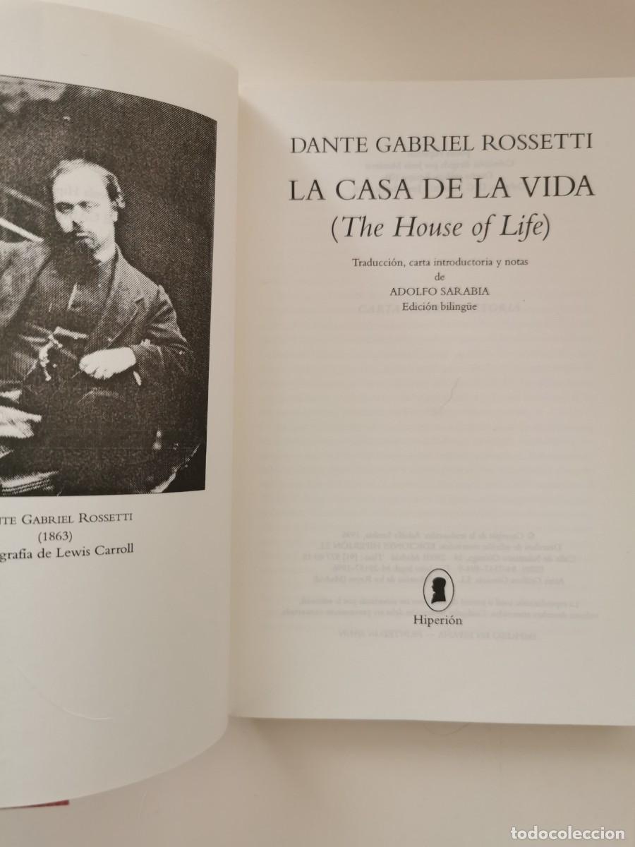 Libros de segunda mano: Dante Gabriel Rossetti. &rdquo;La casa de la vida&rdquo; - Foto 3