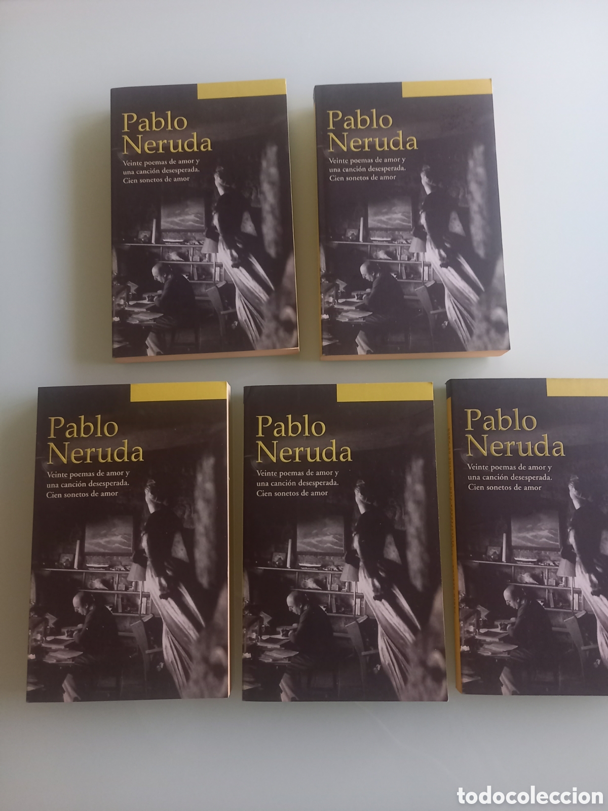 Libros de segunda mano: Lote 5 libros id&eacute;nticos Pablo Neruda - Antolog&iacute;a de Poemas Edici&oacute;n Cavas Codorn&iacute;u