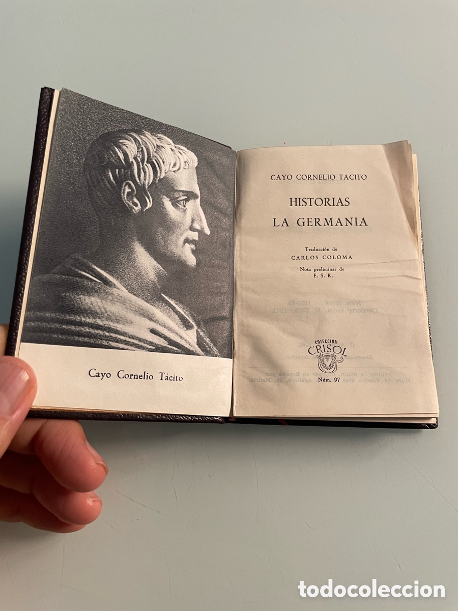 Libros de segunda mano: Historias la Germania. Cay&oacute; Cirnelio T&aacute;cito. Aguilar crisol n&uacute;mero 97. 1961.