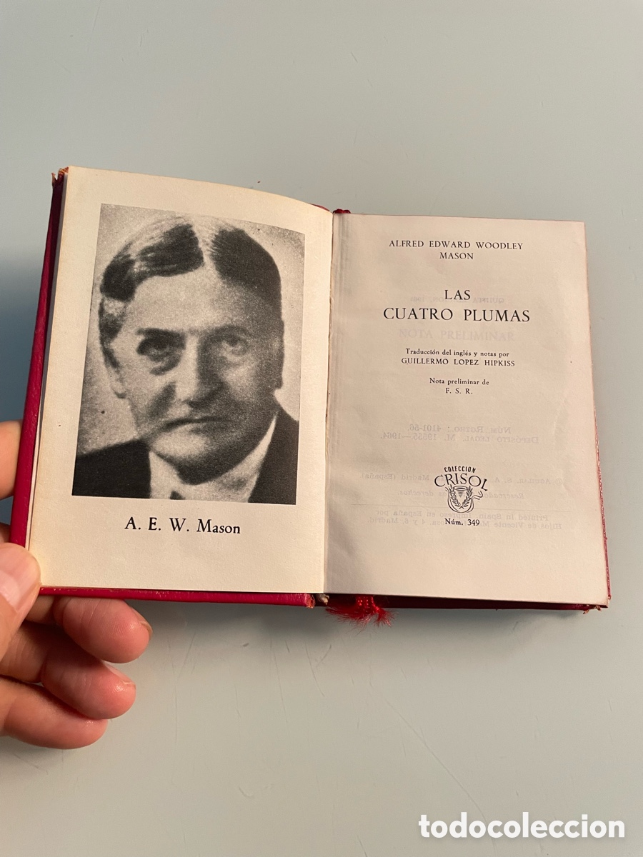 Libros de segunda mano: Las cuatro plumas. Alfredo Edward Woodley Mas&oacute;n. Aguilar crisol n&uacute;mero 349. 1965