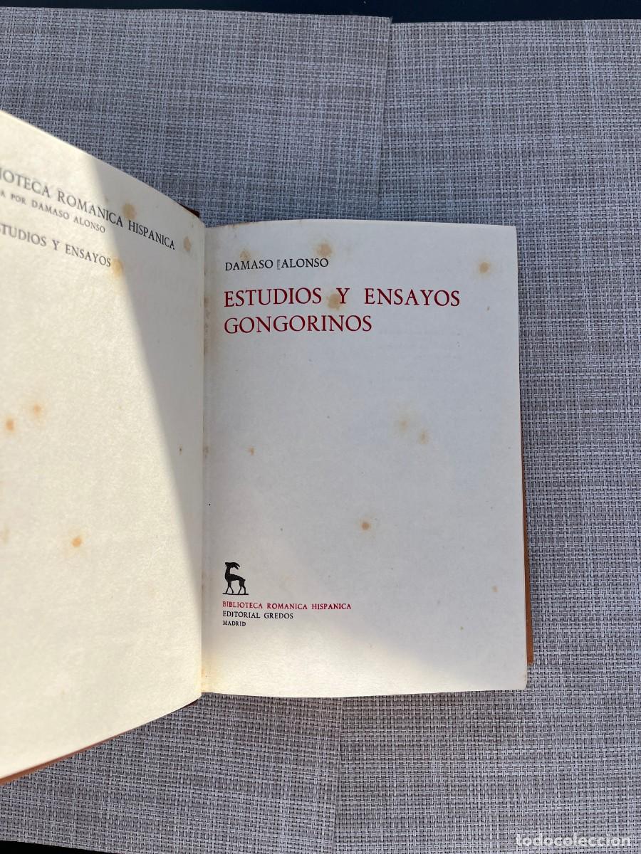 Libros de segunda mano: Estudios y ensayos gongorinos - D&aacute;maso Alonso