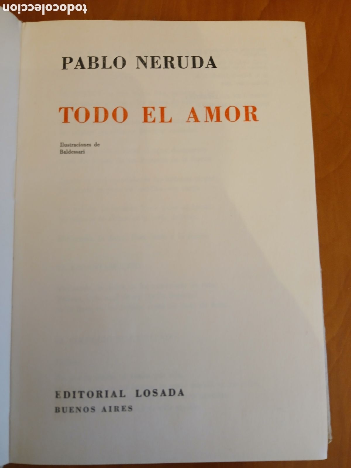 Libros de segunda mano: Todo el amor. Pablo Neruda. - Foto 3
