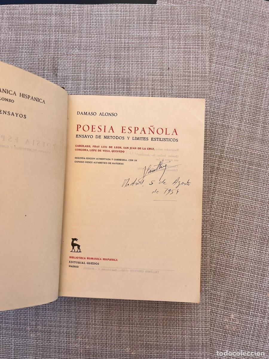 Libros de segunda mano: Poes&iacute;a espa&ntilde;ola: Ensayo de m&eacute;todos y l&iacute;mites estil&iacute;sticos - D&aacute;maso Alonso