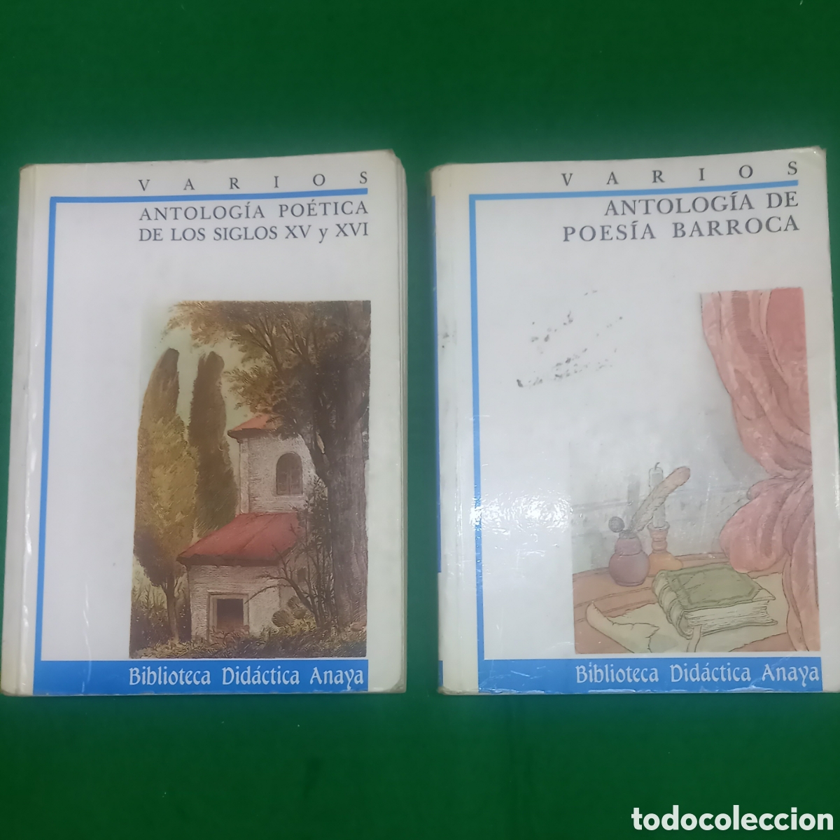 Libros de segunda mano: Libros Biblioteca Did&aacute;ctica Anaya: Antolog&iacute;a Poes&iacute;a Barroca (N&ordm; 16) y Antolog&iacute;a Po&eacute;tica Siglos XV y