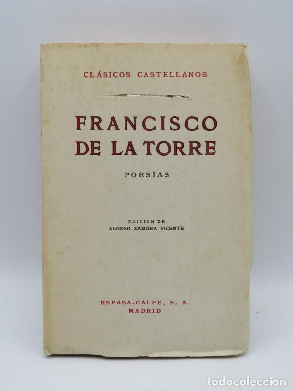 Libros de segunda mano: Poes&iacute;as - Francisco de la Torre - Espasa-calpe - 1956 - Cl&aacute;sicos Castellanos, N&ordm; 124