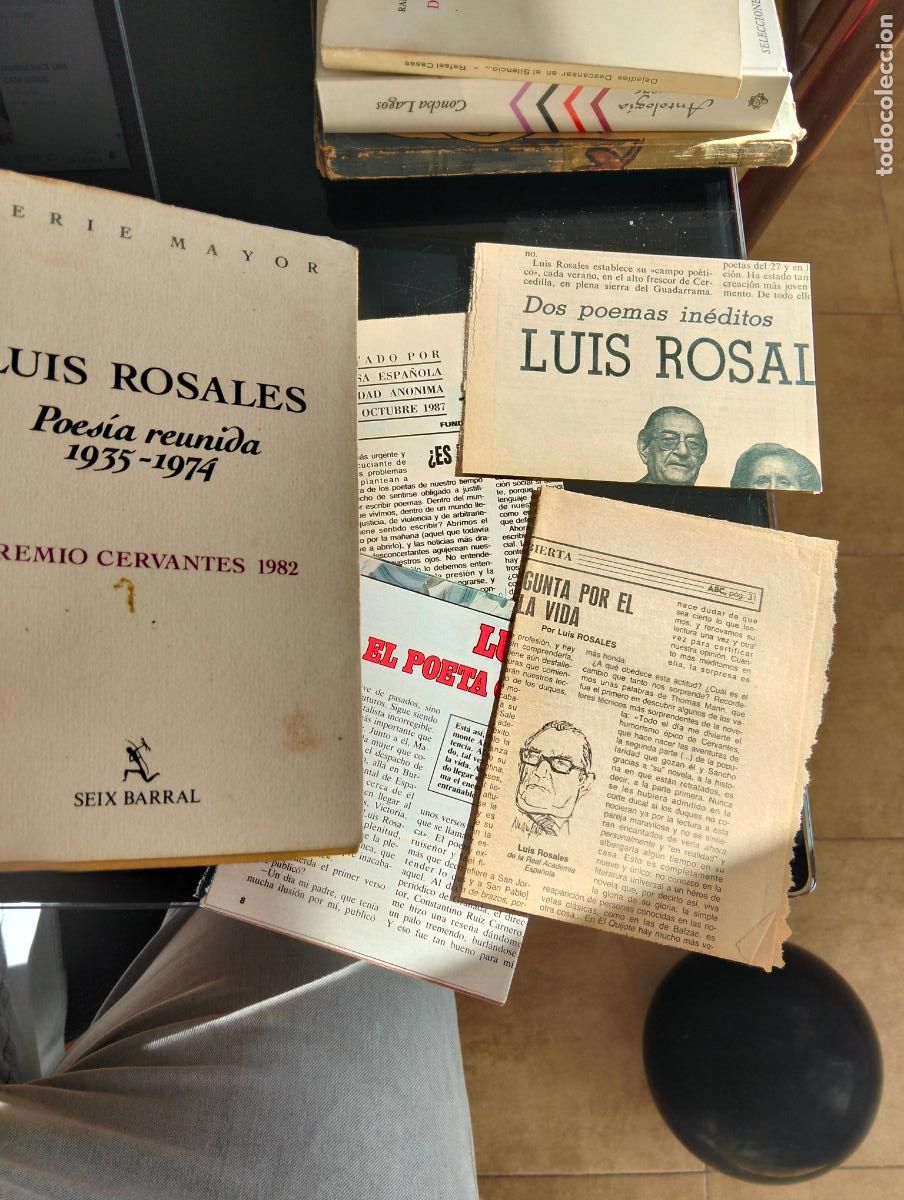 Libros de segunda mano: Luis Rosales. Lote de libro y Recortes de Prensa, Poesia Reunida, 1982. Barral, 1982.VISITA CATALOGO