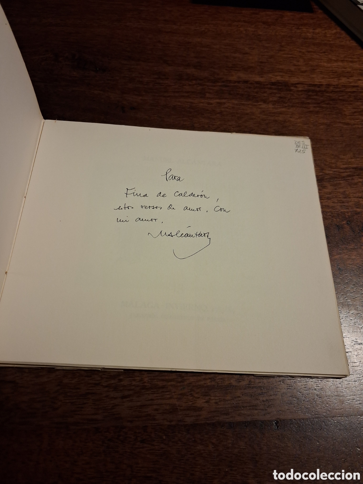 Libros de segunda mano: Anochecer privado, Manuel Alc&aacute;ntara (dedicado por el autor a Fina de Calder&oacute;n)