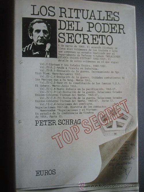 Libros de segunda mano: LOS RITUALES DEL PODER SECRETO. SCHRAG, Peter. 1975 - Foto 1
