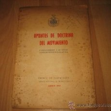 Libros de segunda mano: APUNTES DE DOCTRINA DEL MOVIMIENTO FRENTE DE JUVENTUDES SERVICIO NACIONAL DE INSTRUCTORES MADRID 1. Lote 34476874