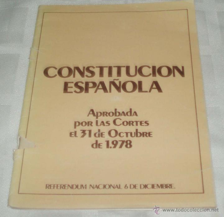 Libros de segunda mano: constituacion espa&ntilde;ola aprobada por las cortes el 31 de octubre 1978