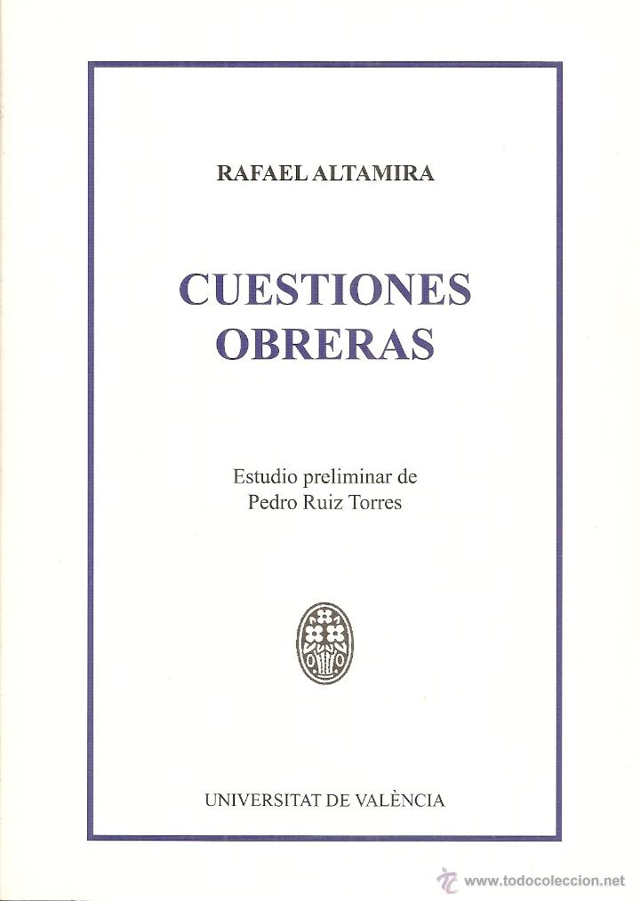 Libros de segunda mano: CUESTIONES OBRERAS - RAFAE ALTAMIRA