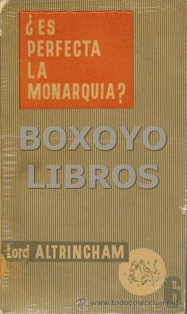 Libri di seconda mano: ALTRICHAM y otros. &iquest;Es perfecta la monarqu&iacute;a?
