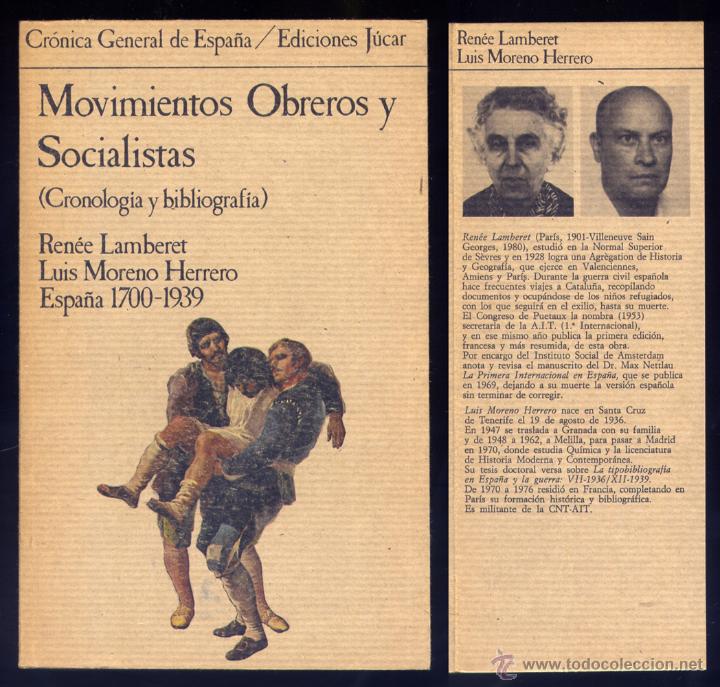 Libros de segunda mano: LAMBERET, R. y MORENO HERRERO, L.  Movimientos Obreros y Socialistas. Espa&ntilde;a, 1700-1939.  1985.