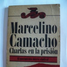 Libros de segunda mano: CHARLAS EN LA PRISION - MARCELINO CAMACHO - EL MOVIMIENTO OBRERO SINDICAL - LAIA 1979 - 87 PAGINAS. Lote 55034460