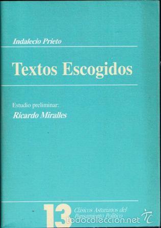 Libros de segunda mano: TExtos Escogidos, Indalecio Prieto - Foto 1