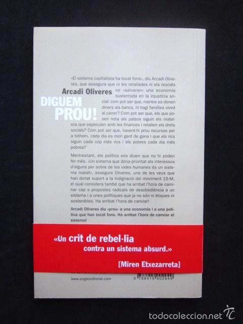 Libros de segunda mano: Arcadi Oliveres: Diguem prou!, Angle Editorial, 2012 - Foto 2